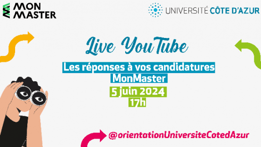 Live YouTube : Les réponses à vos candidatures MonMaster