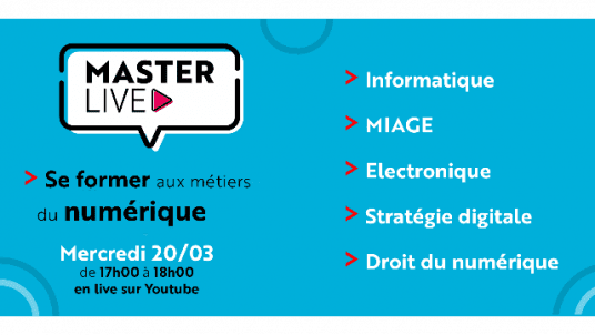 Live Youtube - Masters : se former aux métiers du numérique