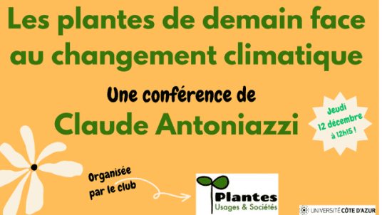 Conférence "Les plantes de demain face au réchauffement climatique" 